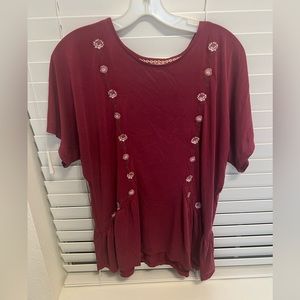 Floral Embroidery Blouse